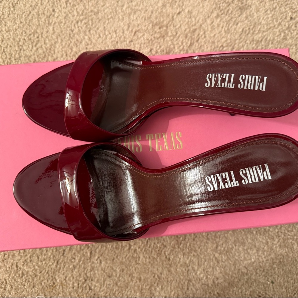 Paris Texas Women's Deep Red Slide Sandals